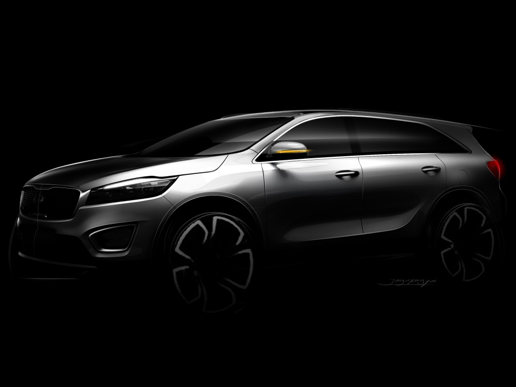 Kia Sorento 2015 sketch teases new model